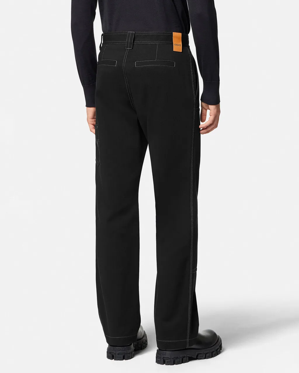 Straight-Leg Cotton Trousers