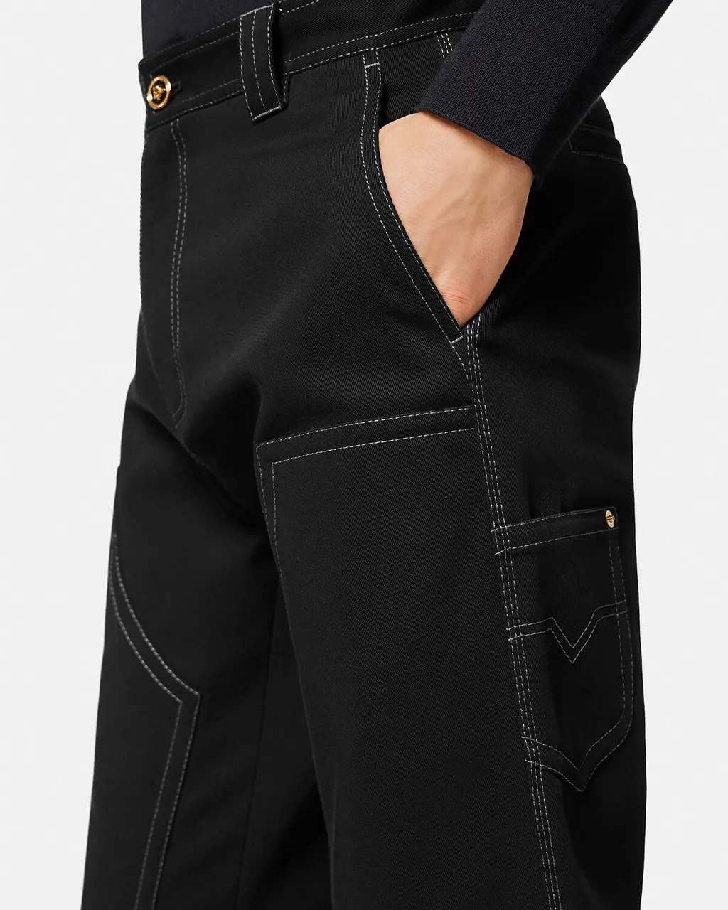 Straight-Leg Cotton Trousers