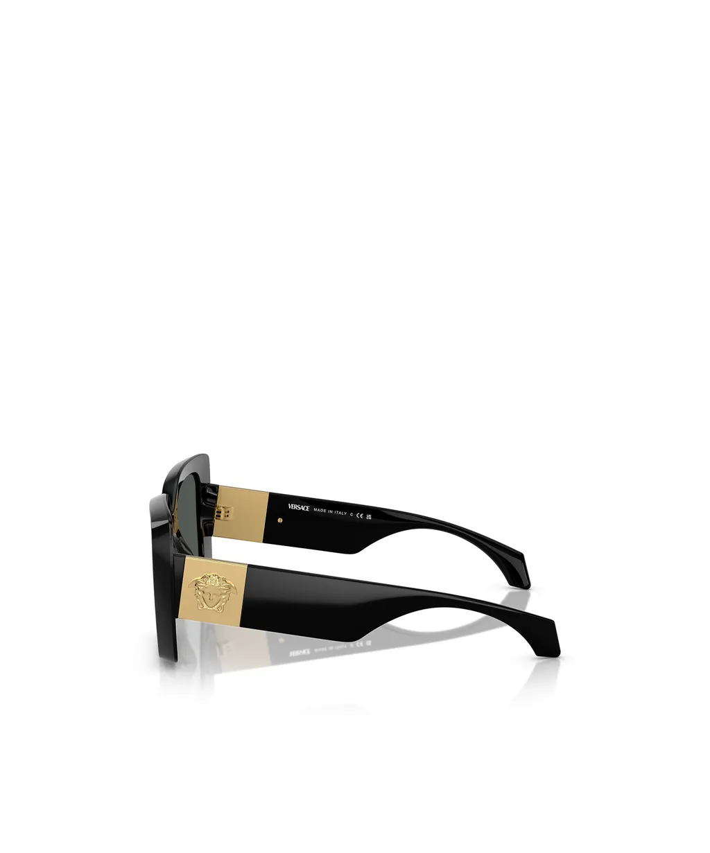 Medusa-Plaque Oversized-Frame Sunglasses