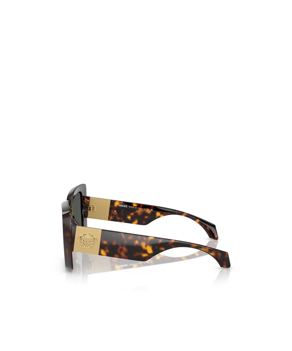 Medusa-Plaque Oversized-Frame Sunglasses