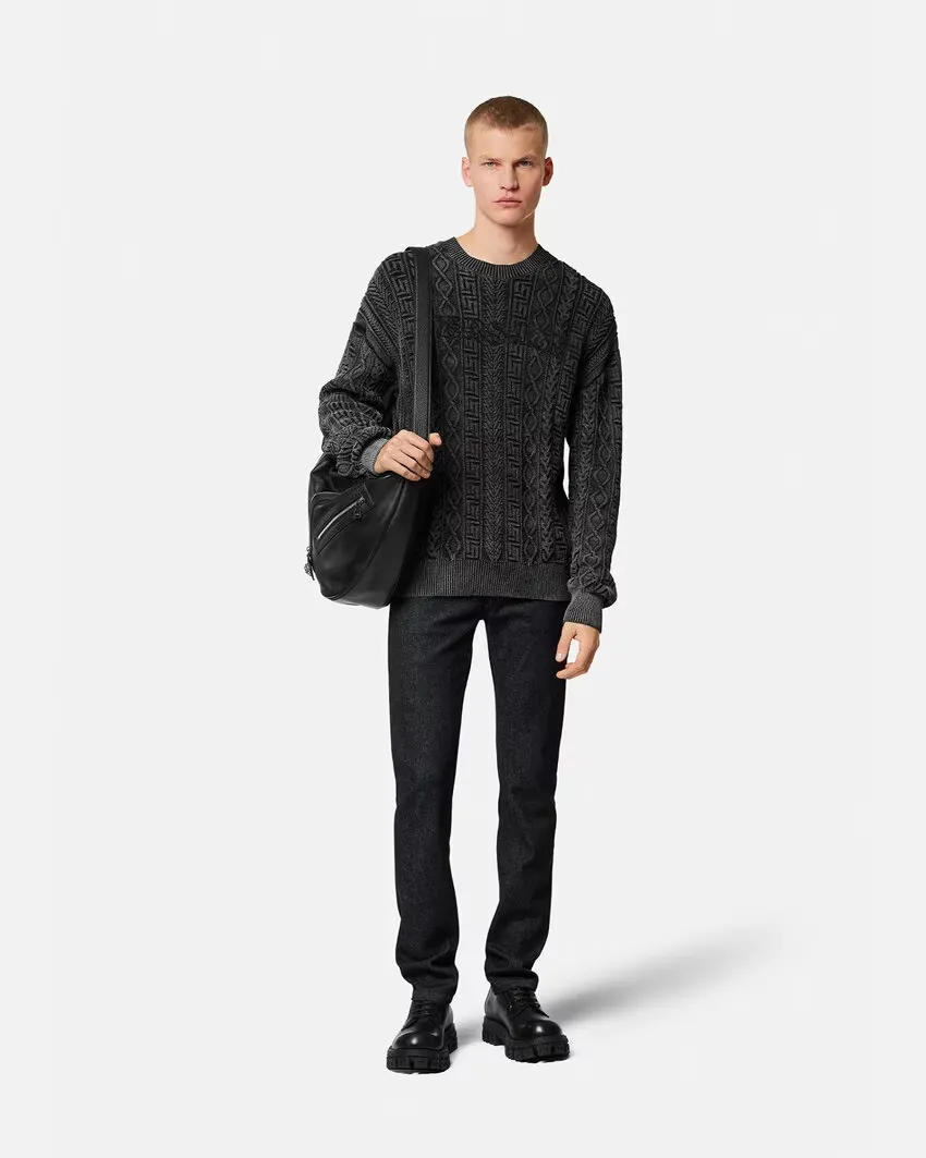 Logo Embroidered Knitted Jumper