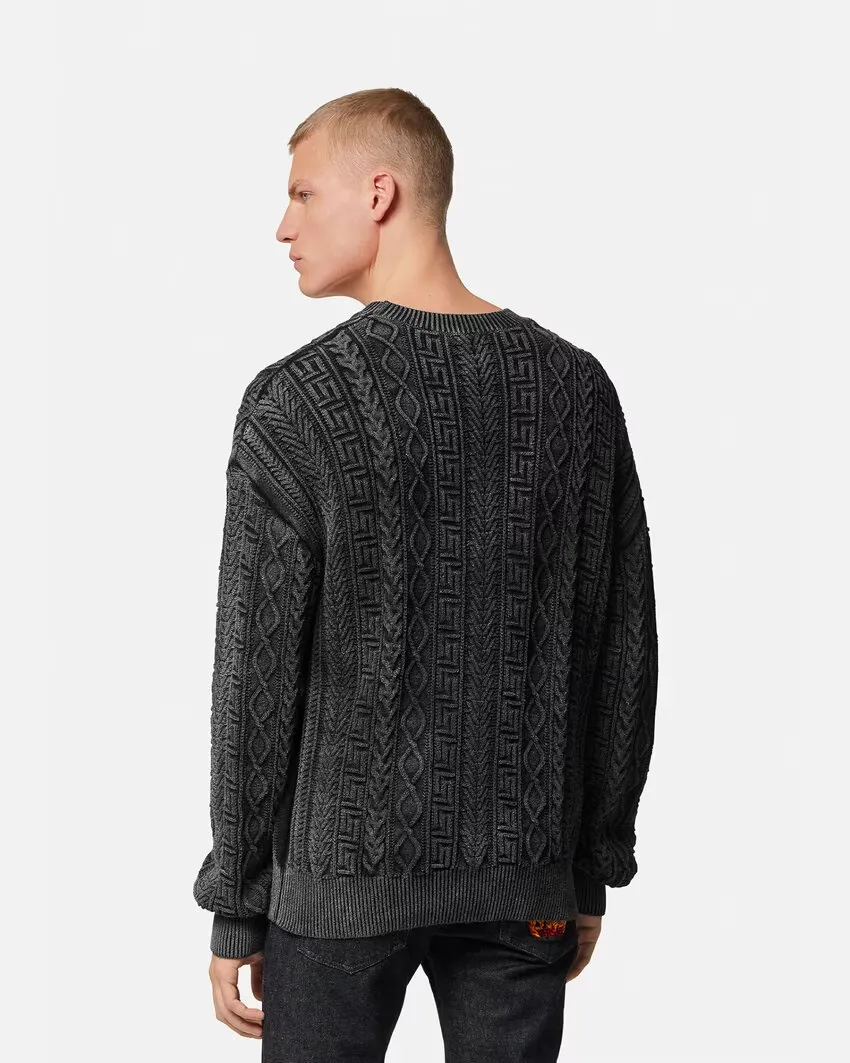 Logo Embroidered Knitted Jumper