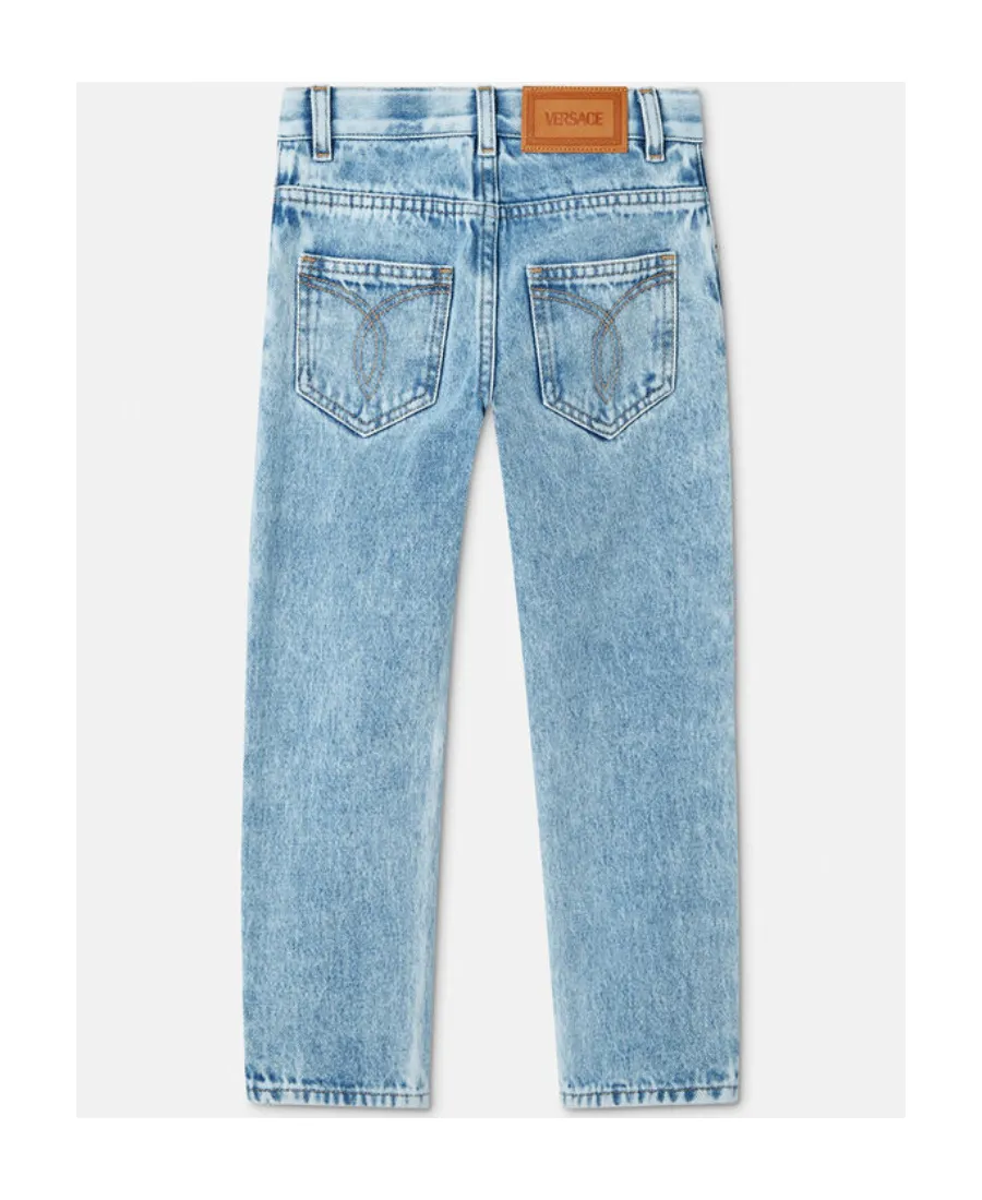 Logo-Patch Straight-Leg Jeans