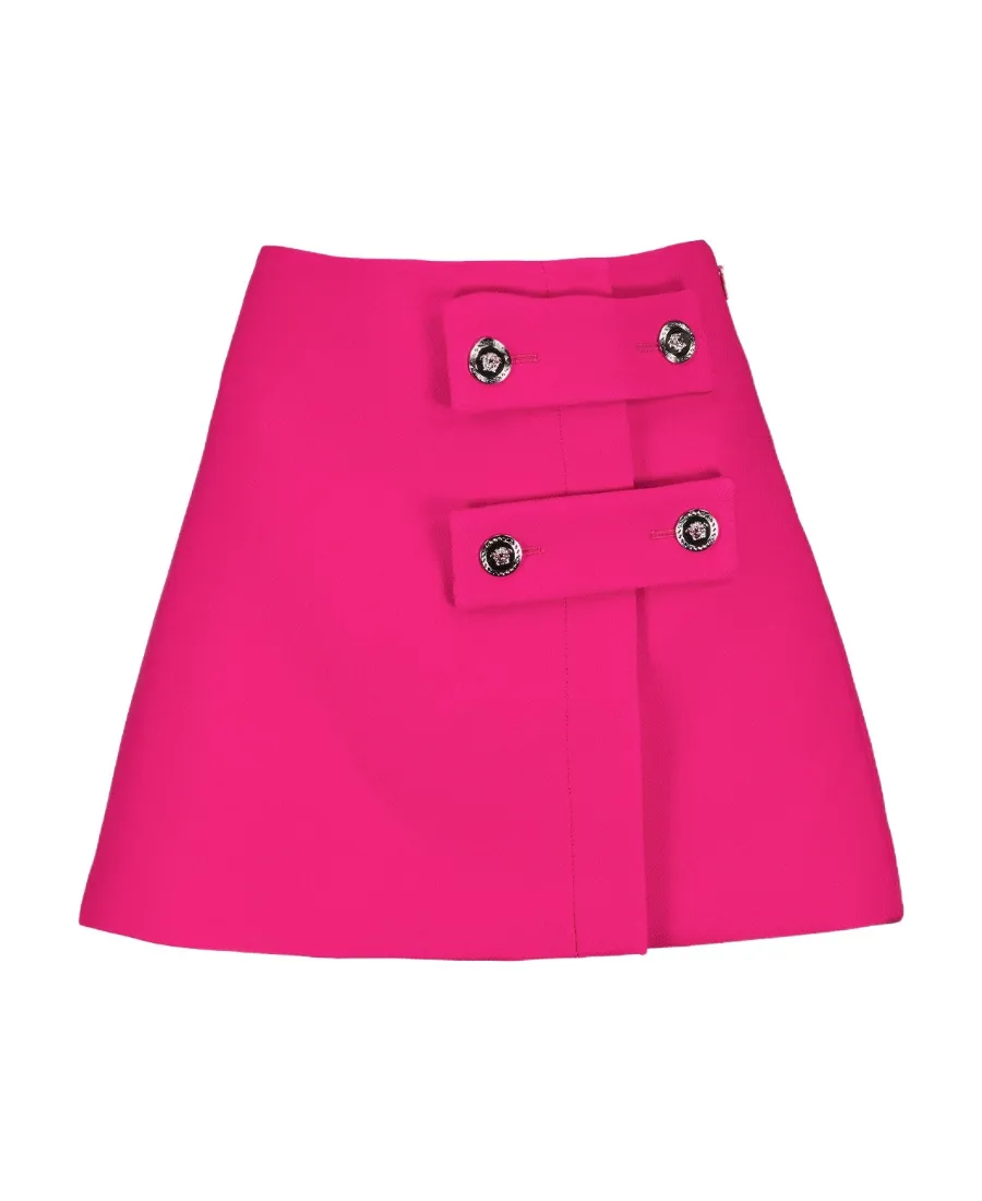 Low Rise Straight Hem Mini Skirt
