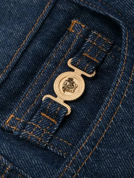 Logo-Patch Straight-Leg Jeans