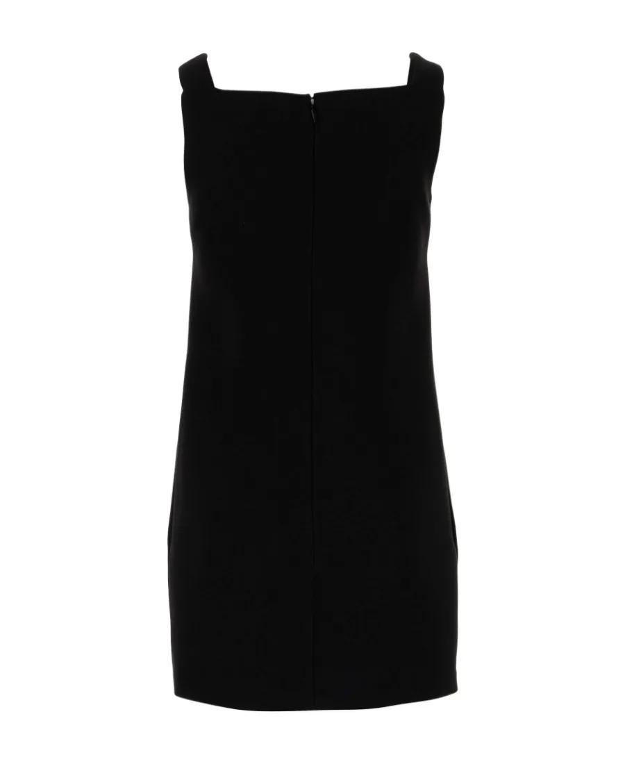Button-Detailed Sleeveless Dress