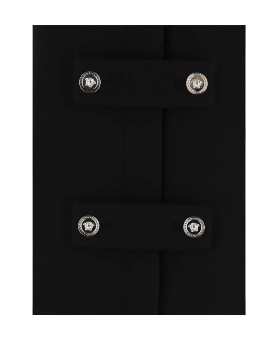 Button-Detailed Sleeveless Dress