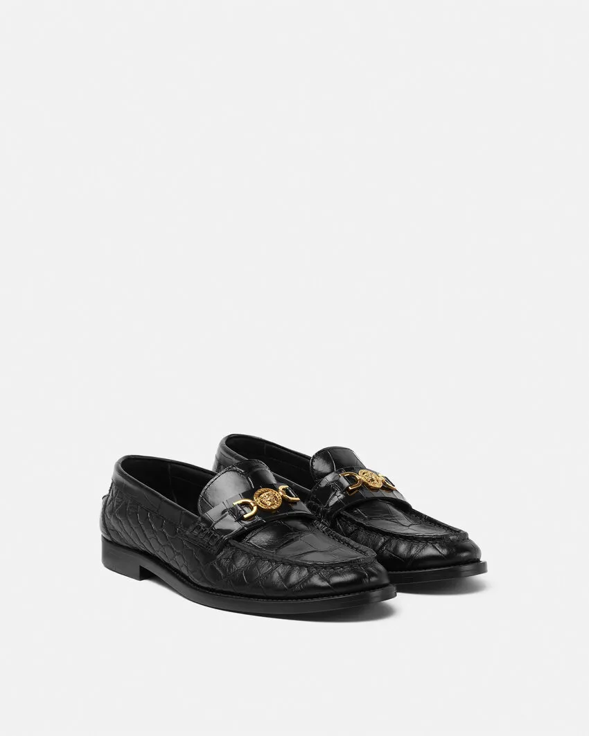 Medusa '95 Embossed Slip-On Loafers