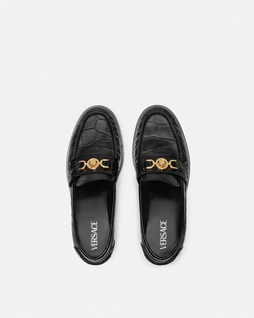Medusa '95 Embossed Slip-On Loafers