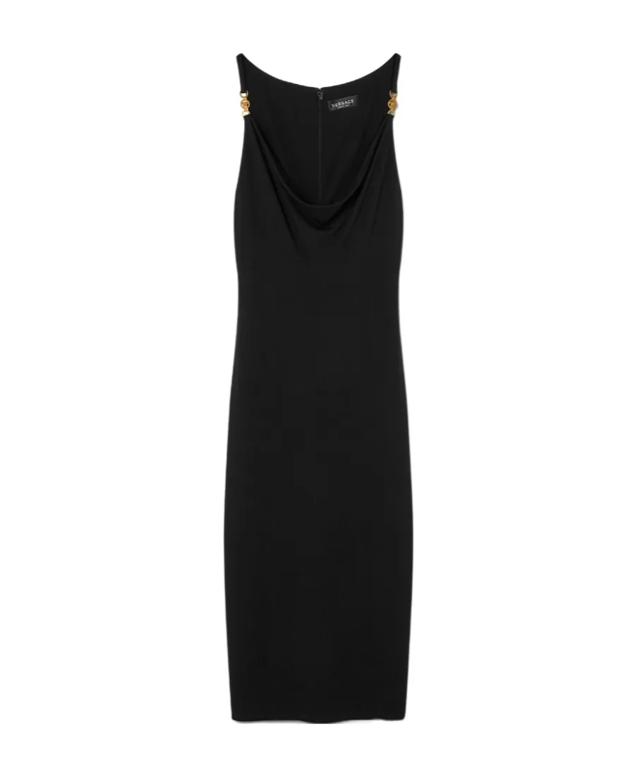 Medusa Head-Motif Straps Fitted Dress