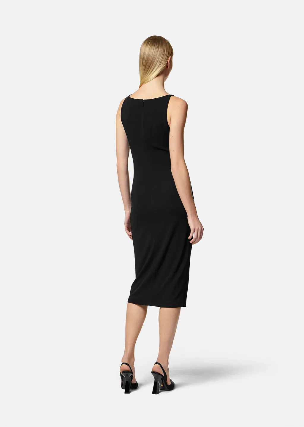 Medusa Head-Motif Straps Fitted Dress