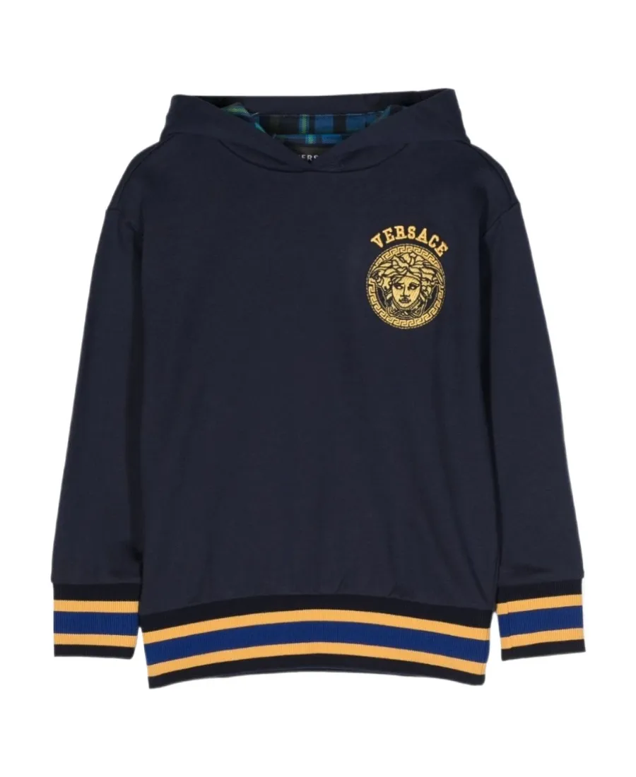 Medusa Head Stripe-Detailed Hoodie