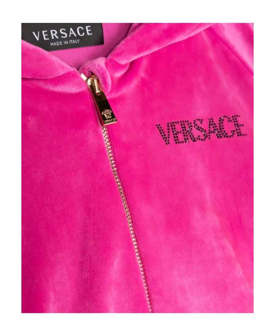 Medusa Head Logo-Embellished Zip-Up Hoodie