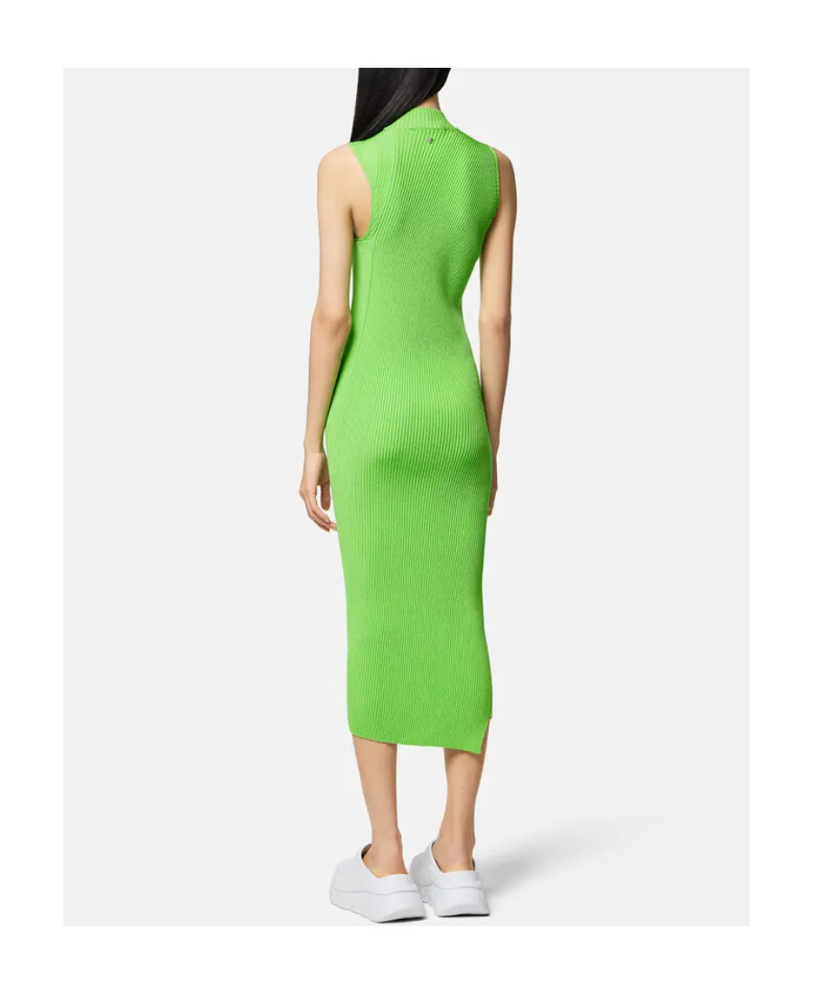 Cut-Out Detailed Sleeveless Knitted Midi Dress