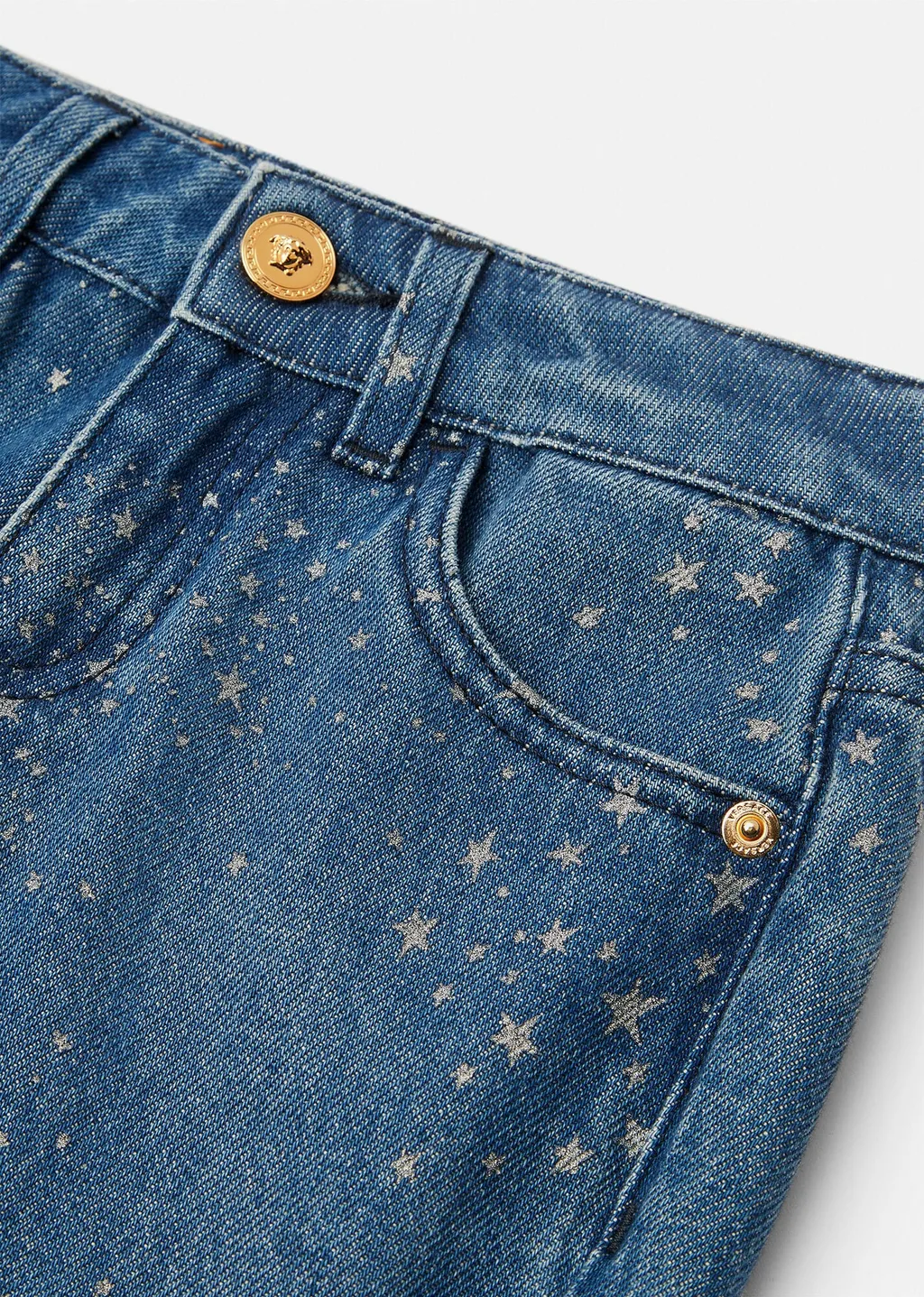 Logo Patch Star-Printed Flared Jeans