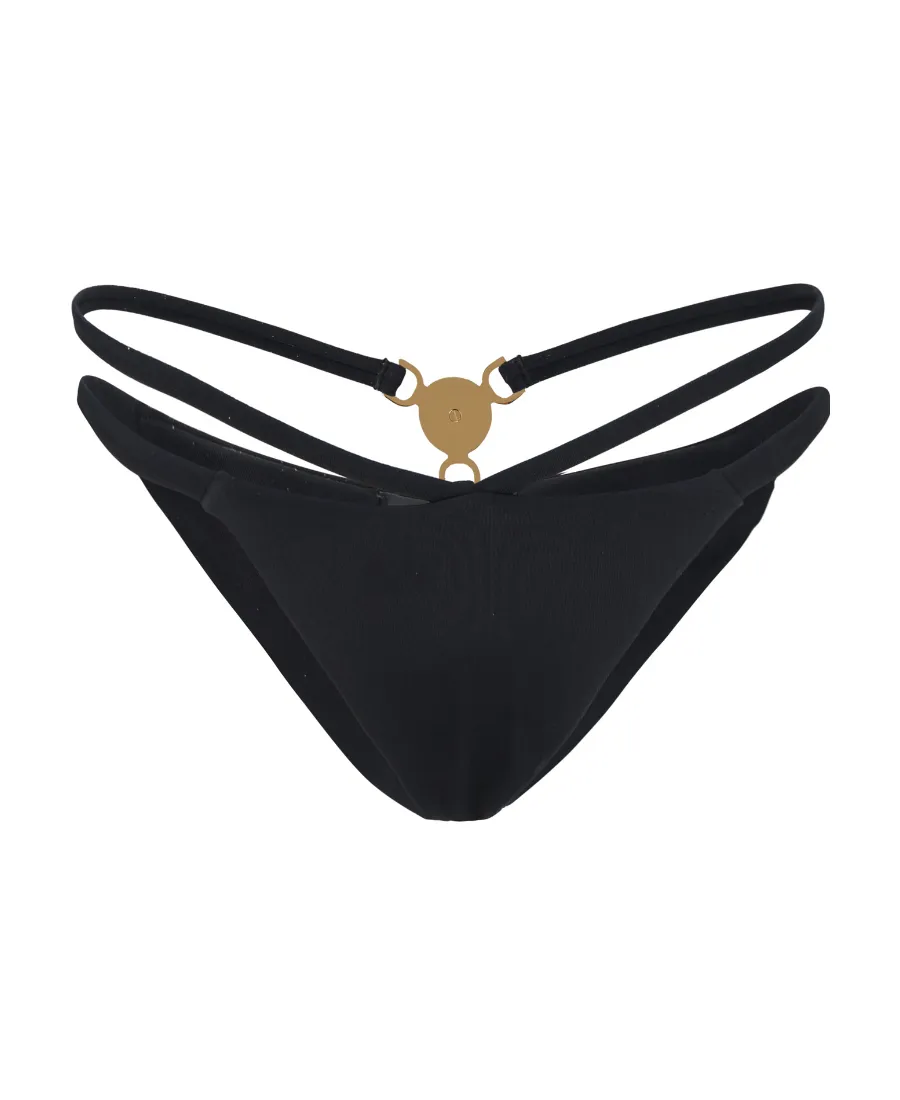 Medusa-Plaque Stretched Bikini Bottoms
