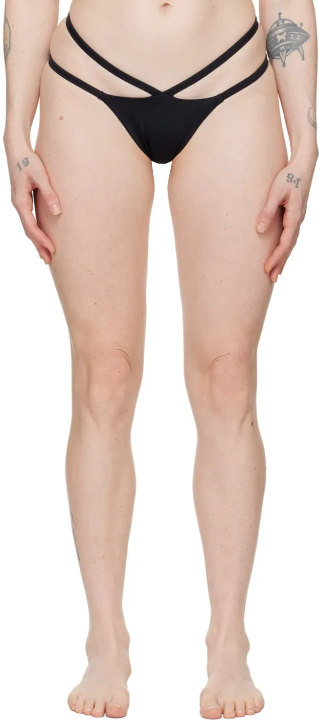 Medusa-Plaque Stretched Bikini Bottoms