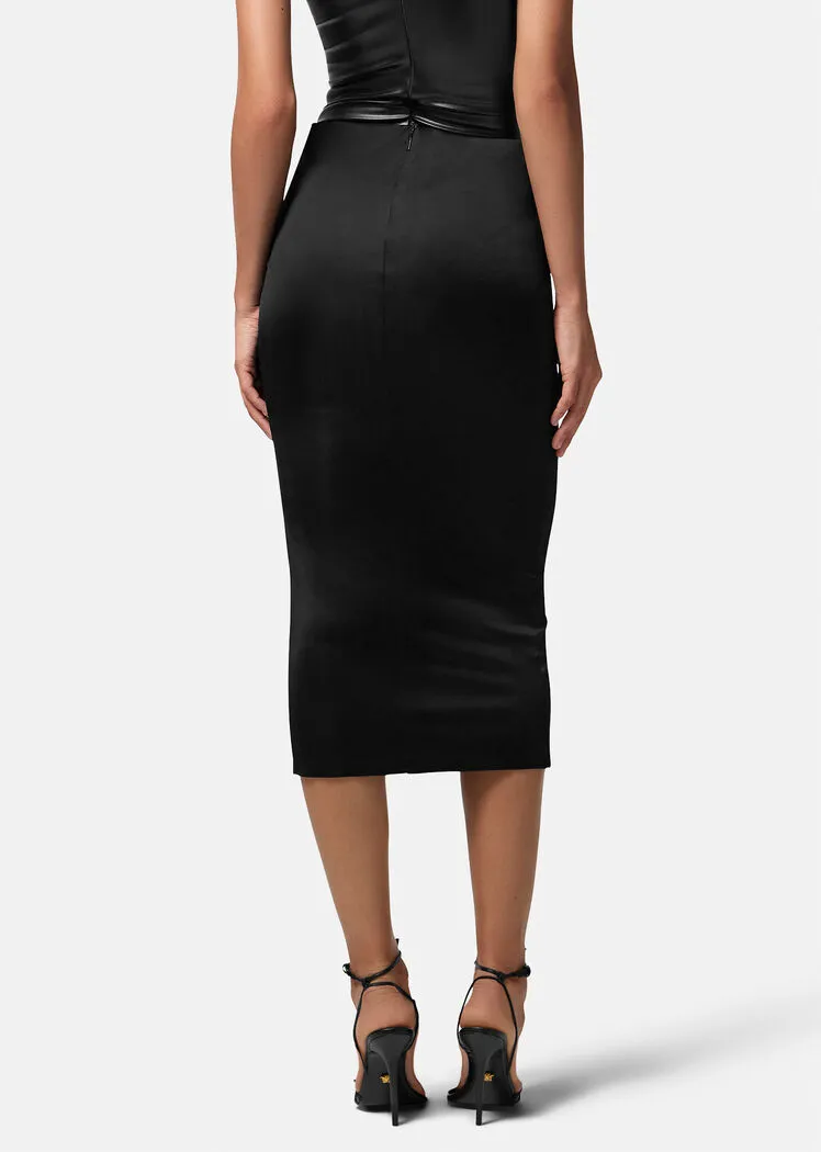 X Dua Lipa Knotted Midi Skirt