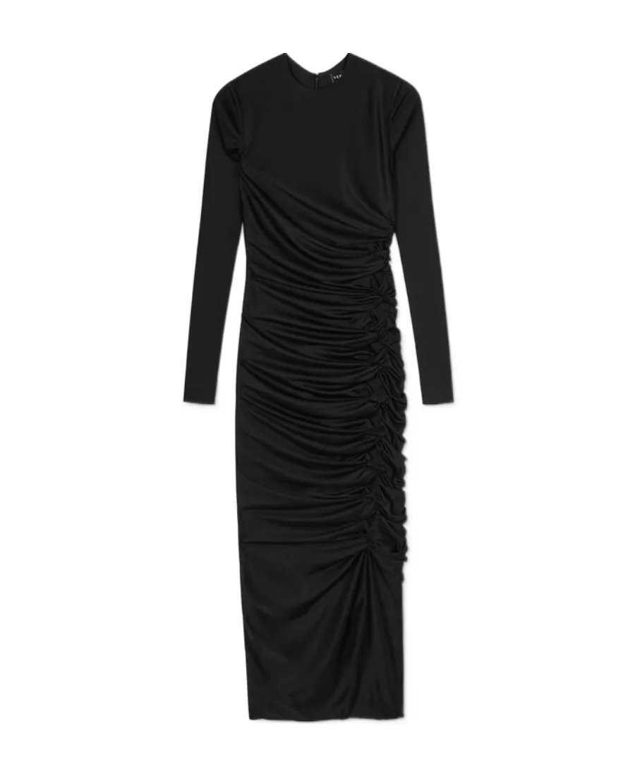 X Dua Lipa Cut Out Satin Midi Dress