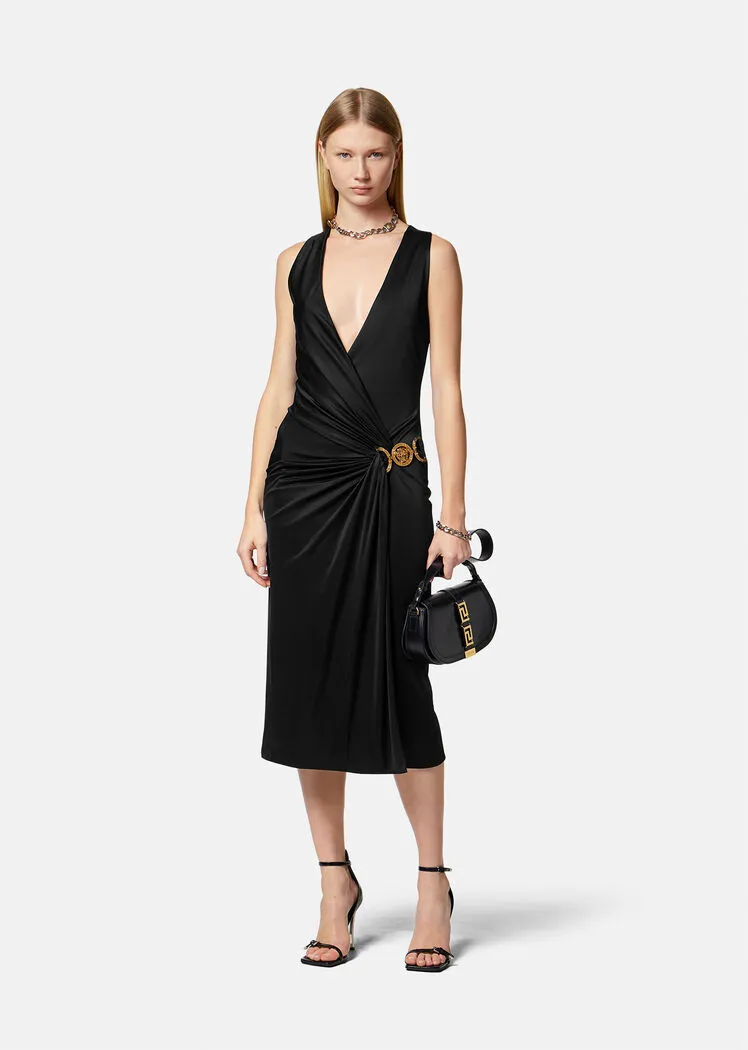 Logo-Plaque Sleeveless Dress