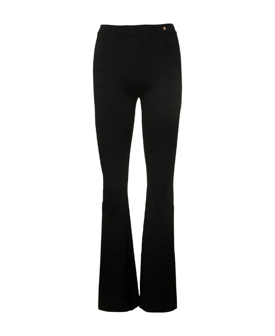 Logo-Plaque Knitted Trousers