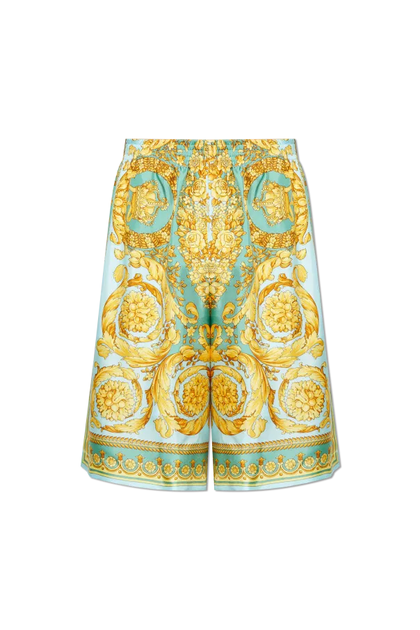 Barocco-Printed Elasticated Waistband Shorts
