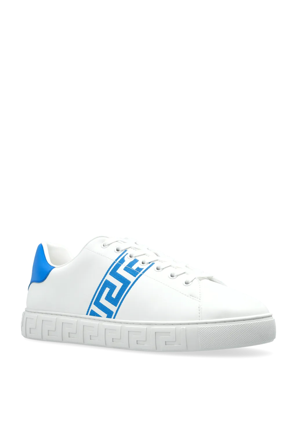 Greca-Printed Lace-Up Sneakers
