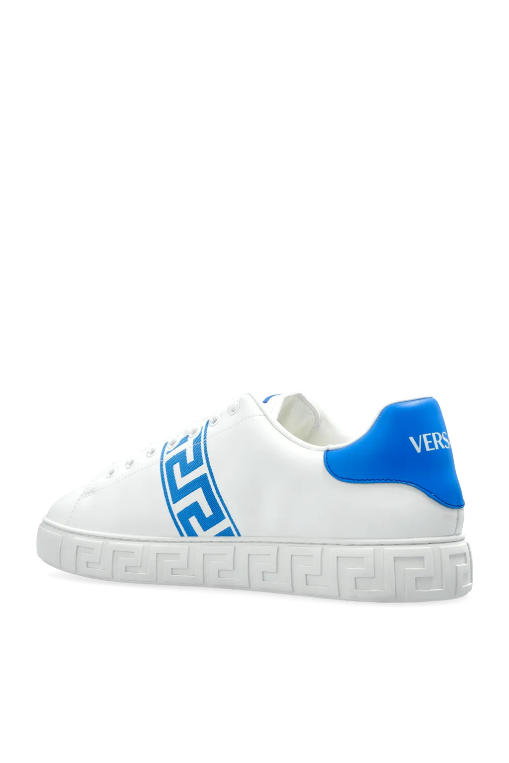 Greca-Printed Lace-Up Sneakers