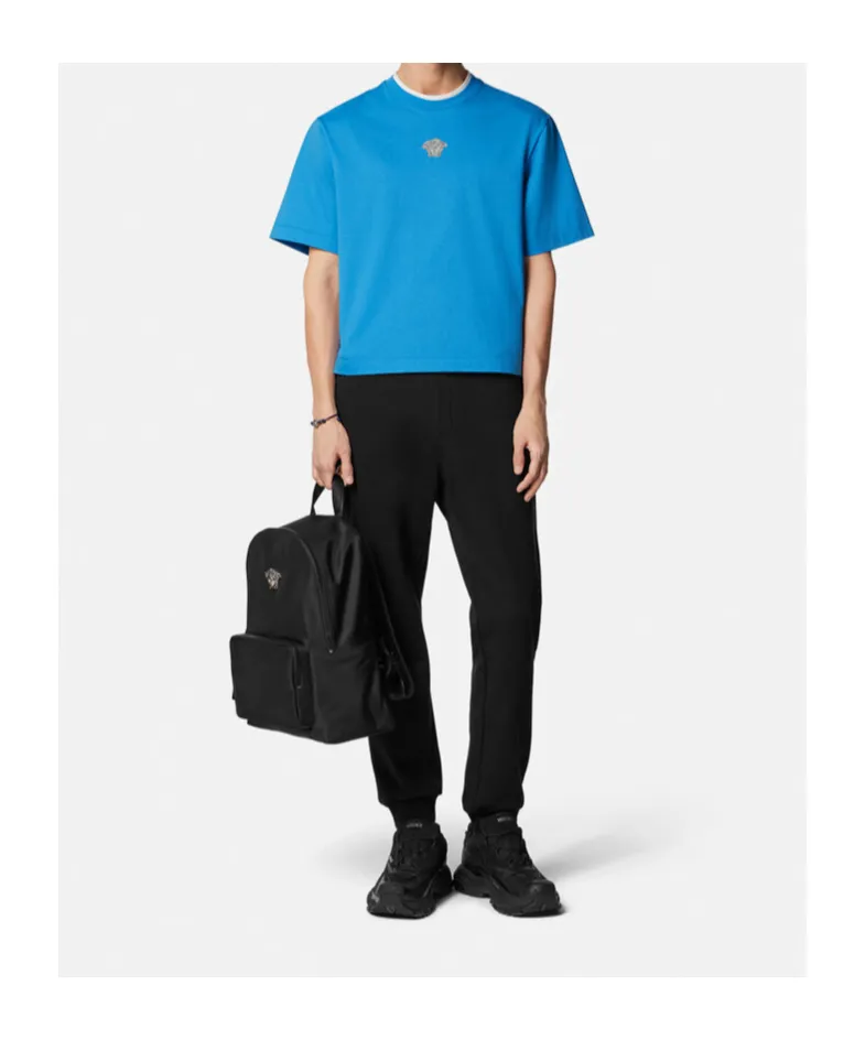 Medusa Head Embroidered Crewneck T-Shirt