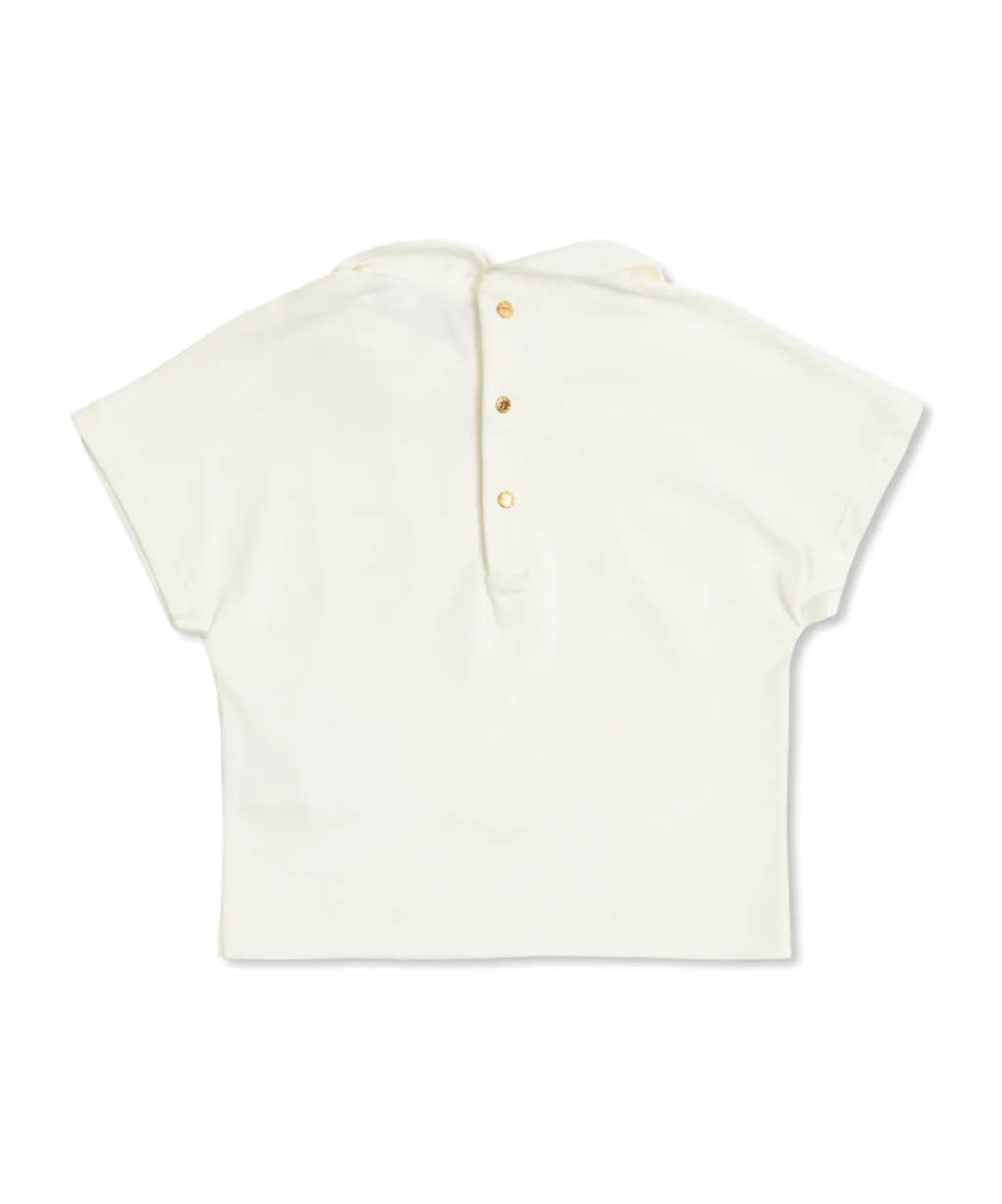Necklace Printed Collared Top