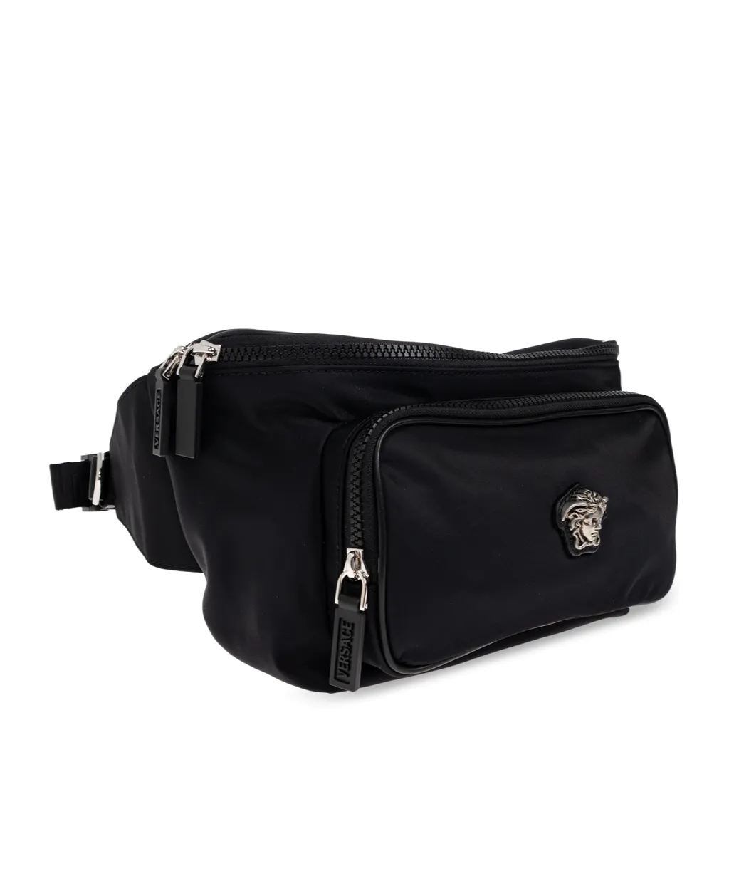 Medusa-Head Plaque Zipped Waist Bag