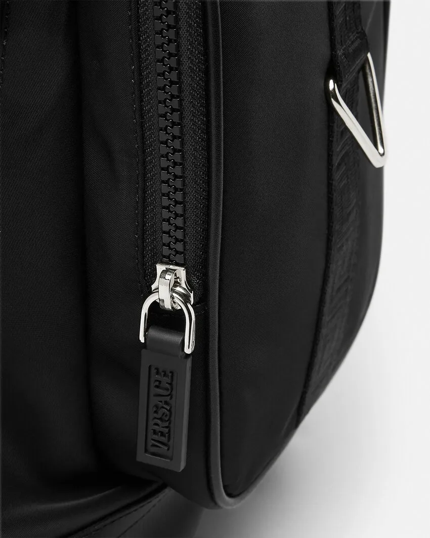 Medusa Head Motif Zipped Backpack
