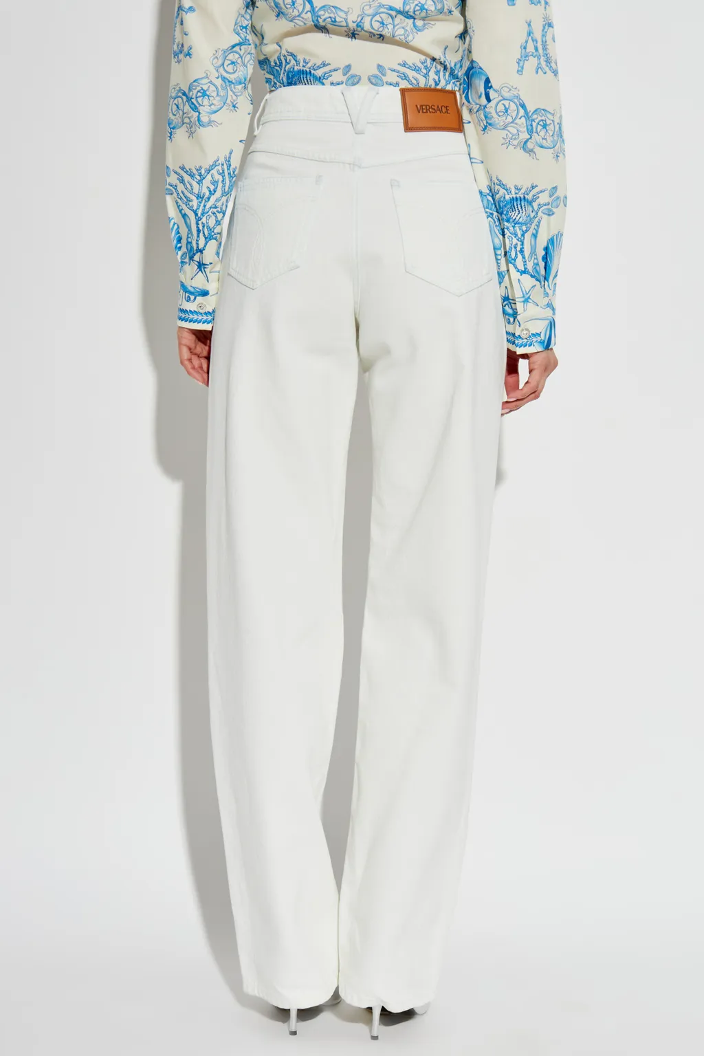 Logo-Patch Straight Leg Jeans