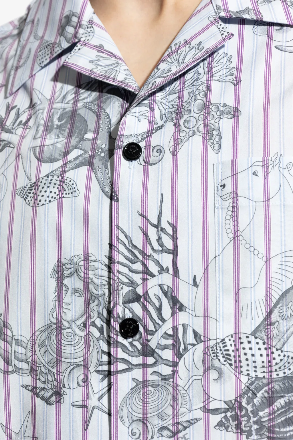 Pattern-Printed Short-Sleeved Shirt