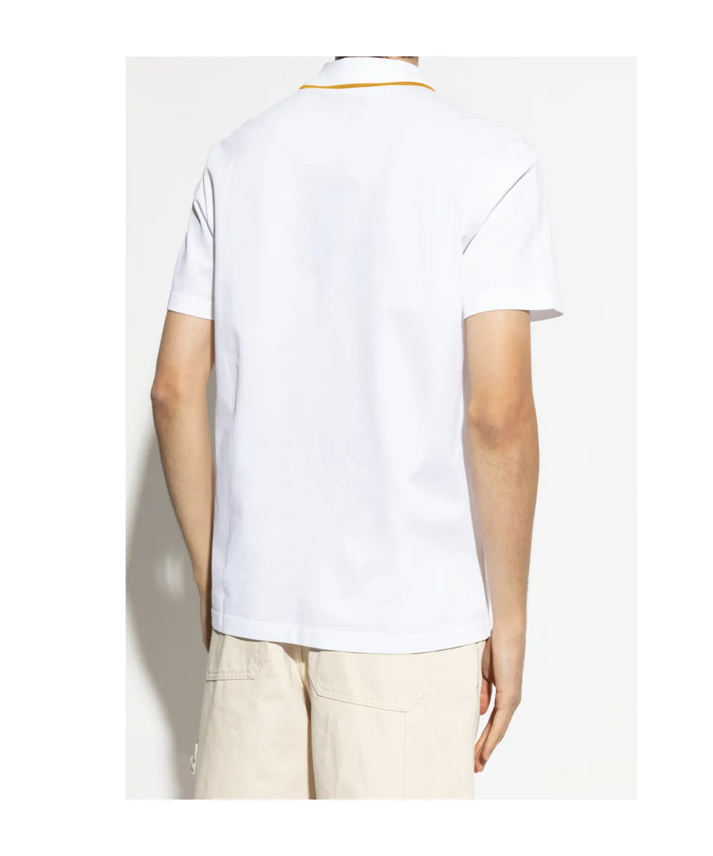 Medusa Head Embroidered Short-Sleeved Polo Shirt