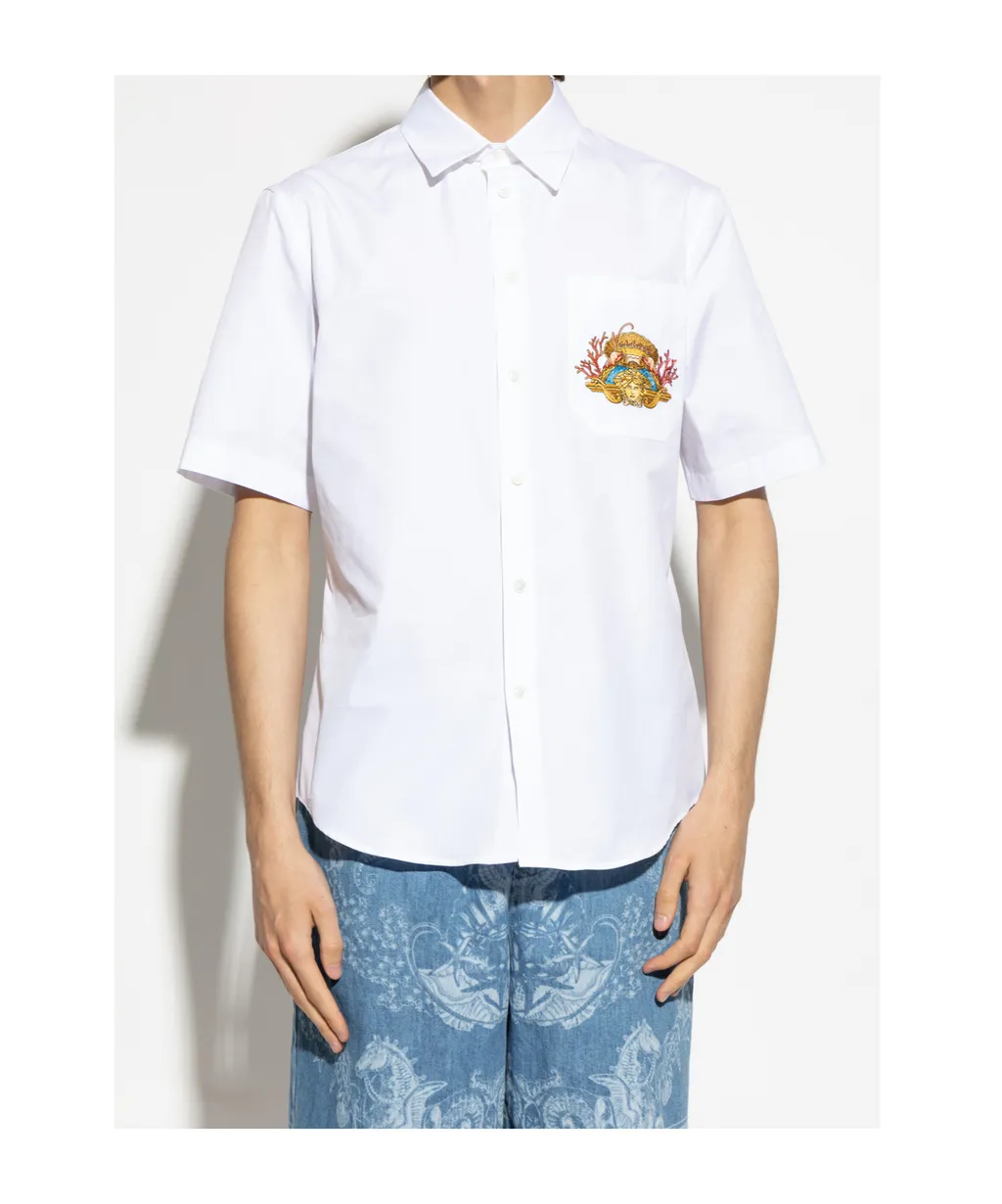 Logo-Embroidered Short-Sleeved Shirt