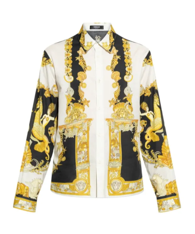 Coral Theatre Printed Long-Sleeved Shirt