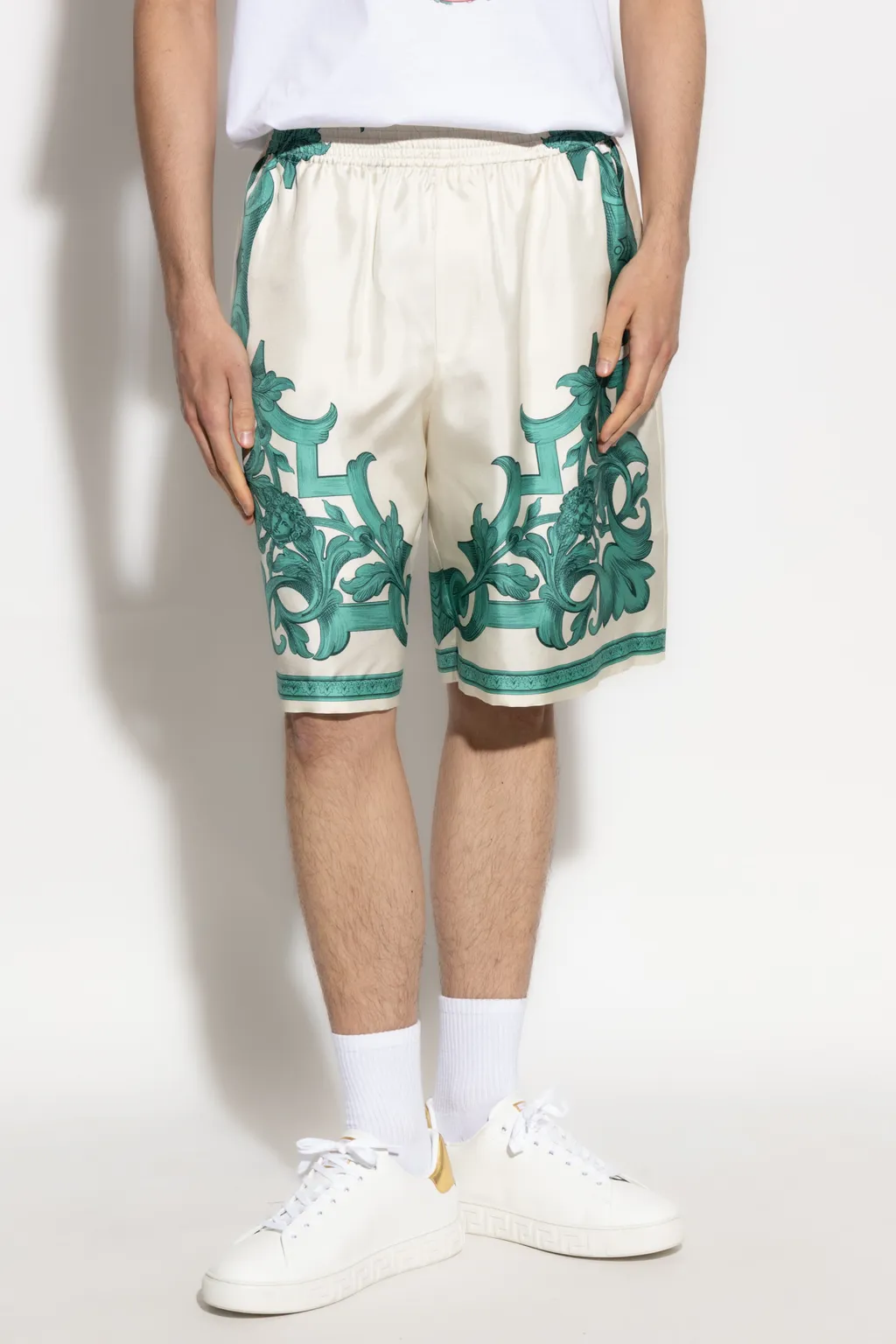 Pattern Print Elasticated Waistband Shorts