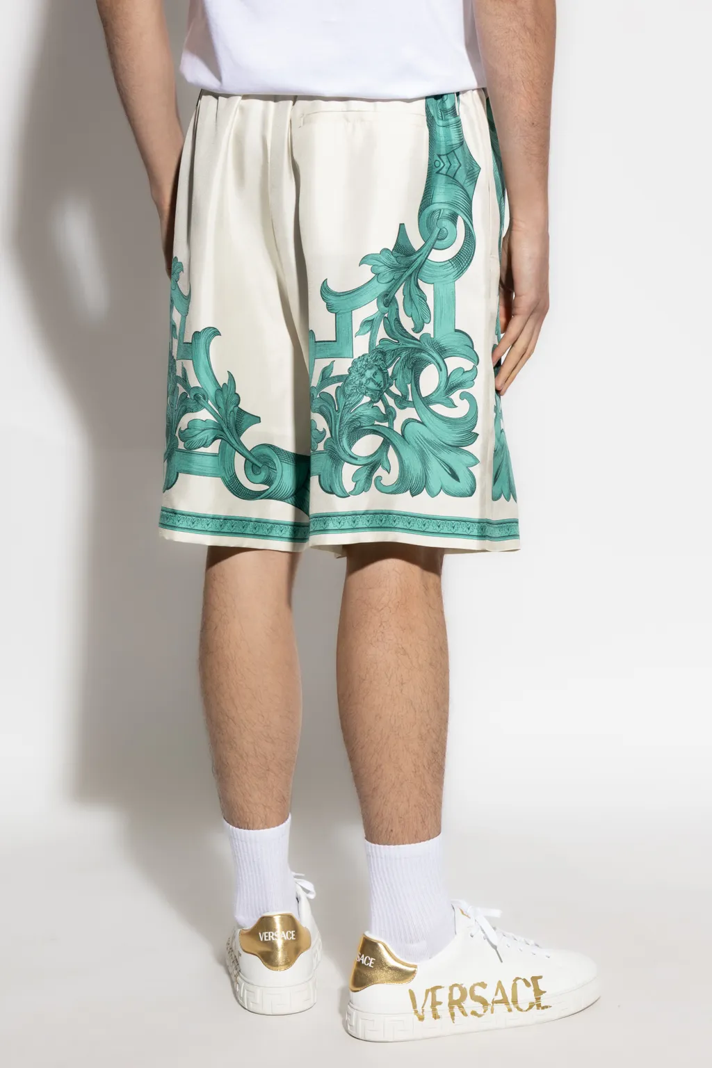 Pattern Print Elasticated Waistband Shorts
