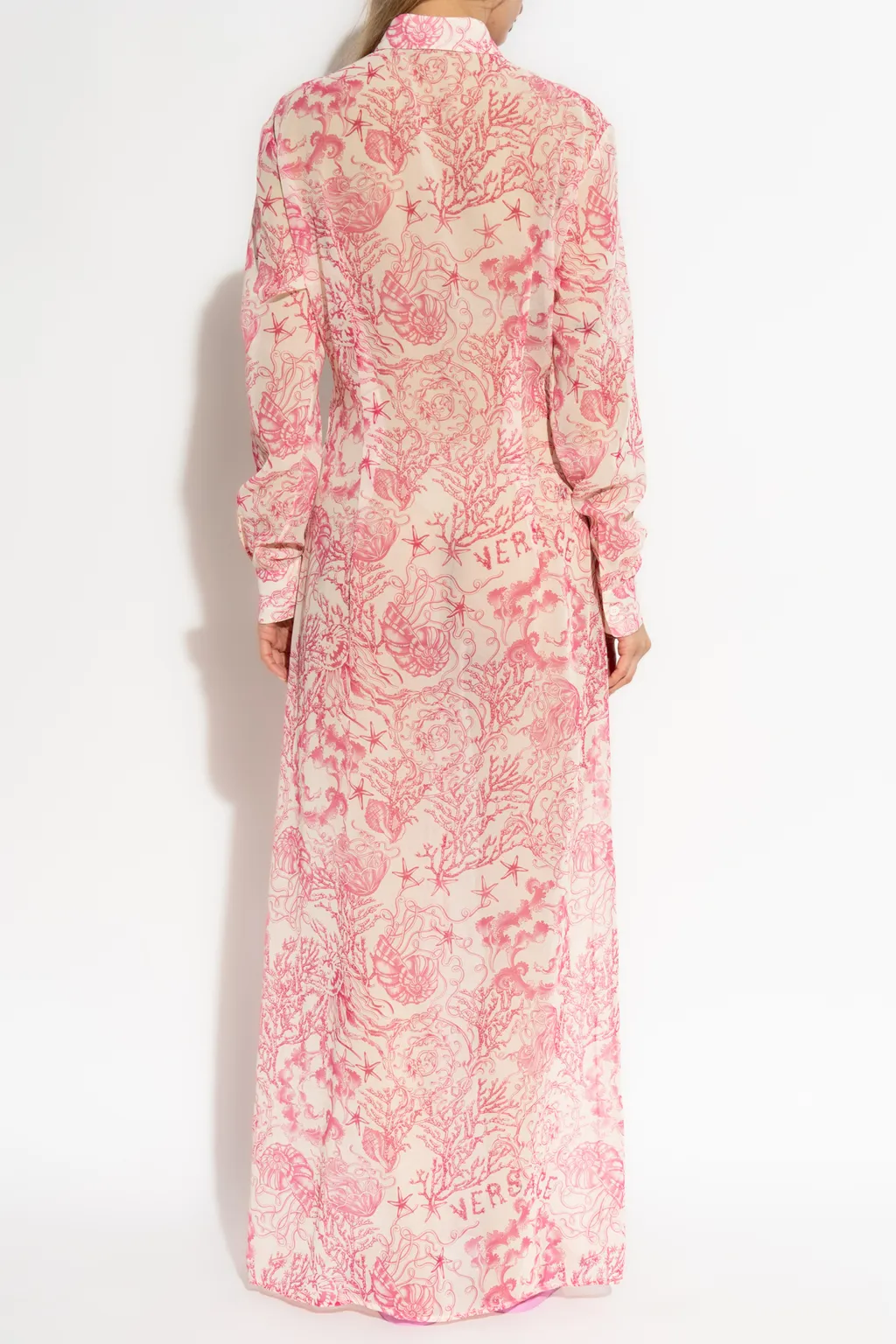 Long-Sleeved Draped Dress