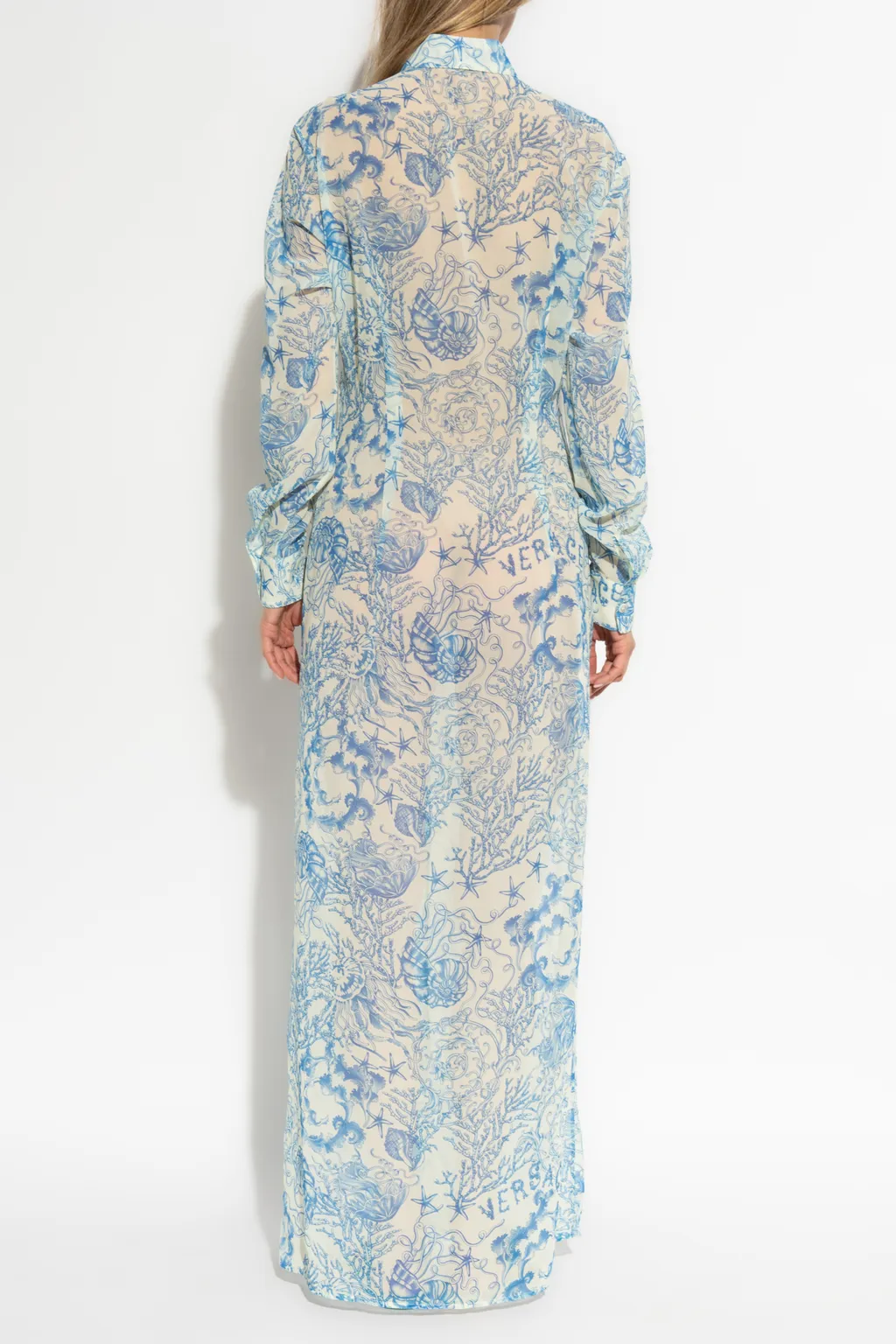 Long-Sleeved Draped Dress