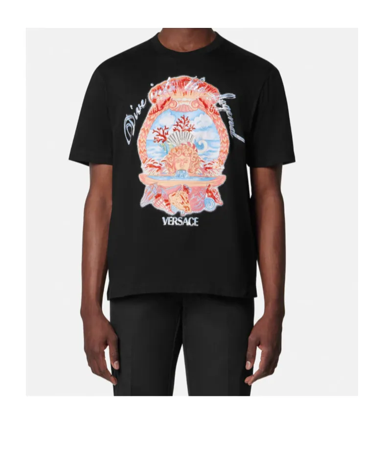Pattern-Printed Crewneck T-Shirt