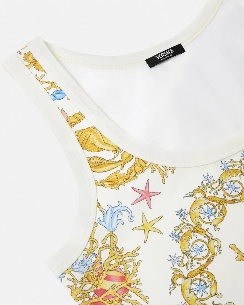 Pattern-Printed Sleeveless Top