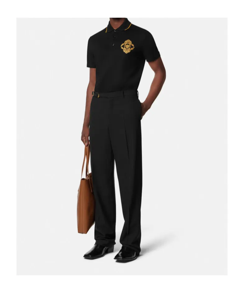 Medusa Head Short-Sleeved Polo Shirt