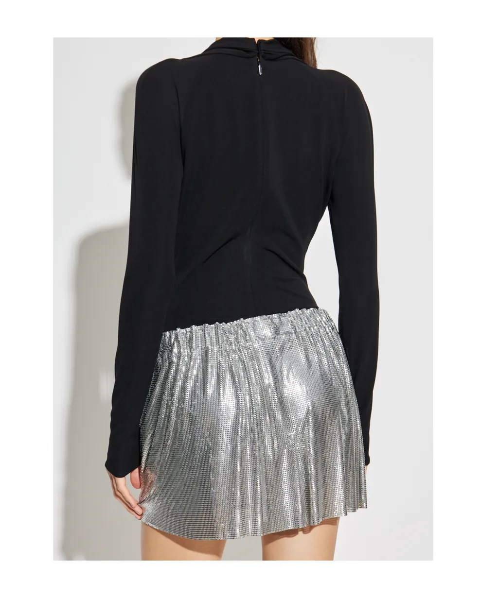 Safety Pin Detailed Long-Sleeved Bodysuit