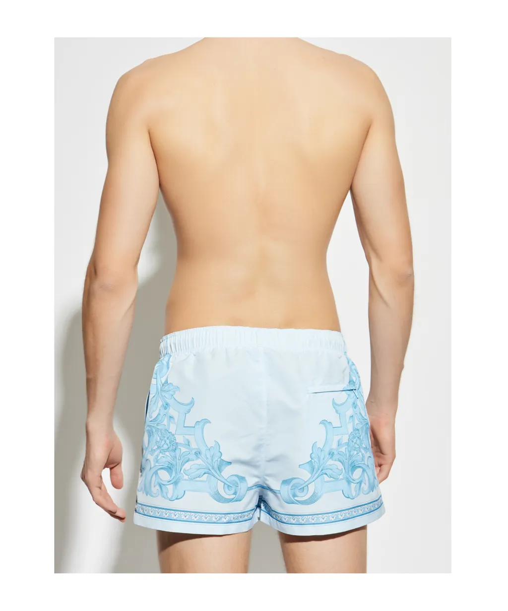 Ornamental-Print Swim Shorts