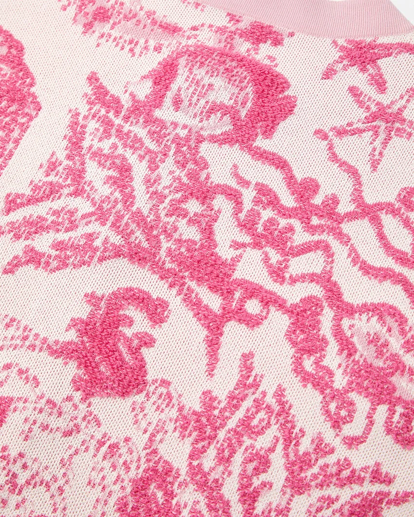 Barocco Pattern Button-Up Cardigan