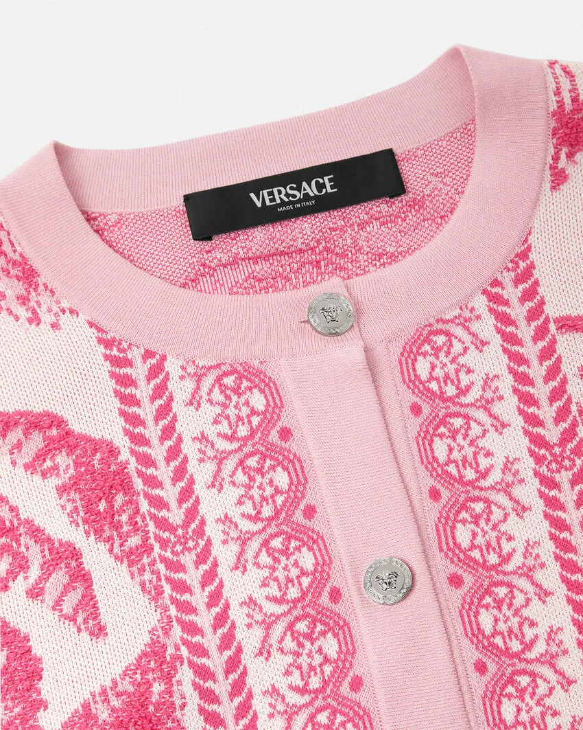 Barocco Pattern Button-Up Cardigan