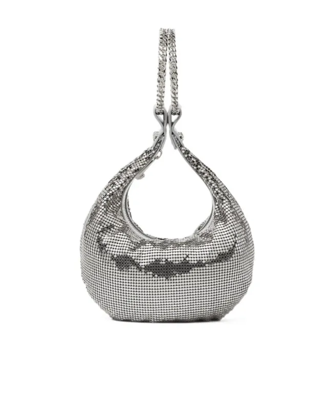Chain-Linked Mesh Clutch Bag
