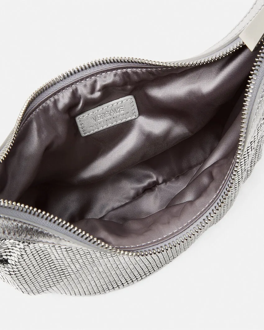 Chain-Linked Mesh Clutch Bag